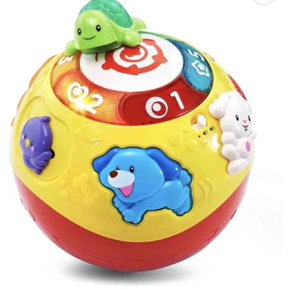 VTech Wiggle and Crawl Ball With Animal Friends Encourages Motor Skills - Picture 1 of 6